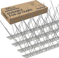 AOKKR Bird Spikes, Stainless Steel Pigeon Spikes, Humane Spring/Summer Bird Deterrent for Pigeons, Seagulls, Weather-Resistant Anti-Bird Spikes for Roofs, Gutters, Fences, Window Sills